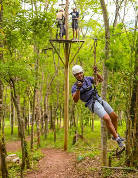 Circuito de tirolesas Canopy no Hotel Fazenda Gamel